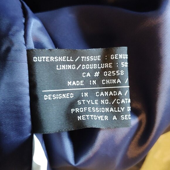 Retro Danier Purple Full Length Leather Coat  Lined Stand-up Collar Size 12 Y2K - Picture 5 of 13